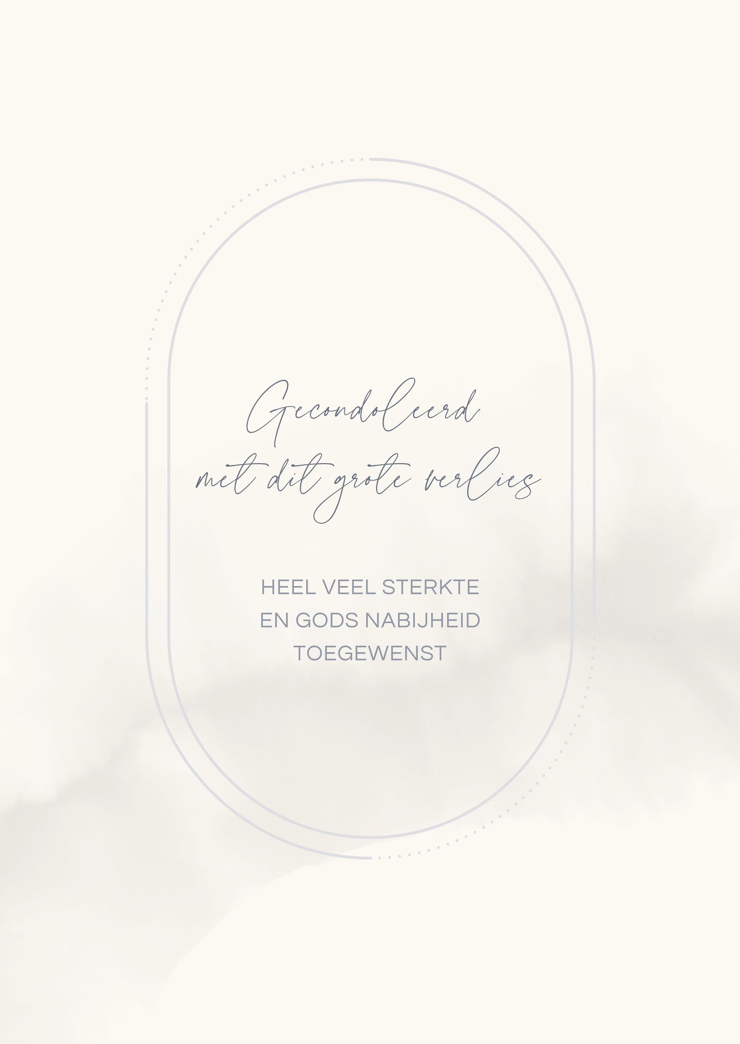 Wenskaart - gecondoleerd