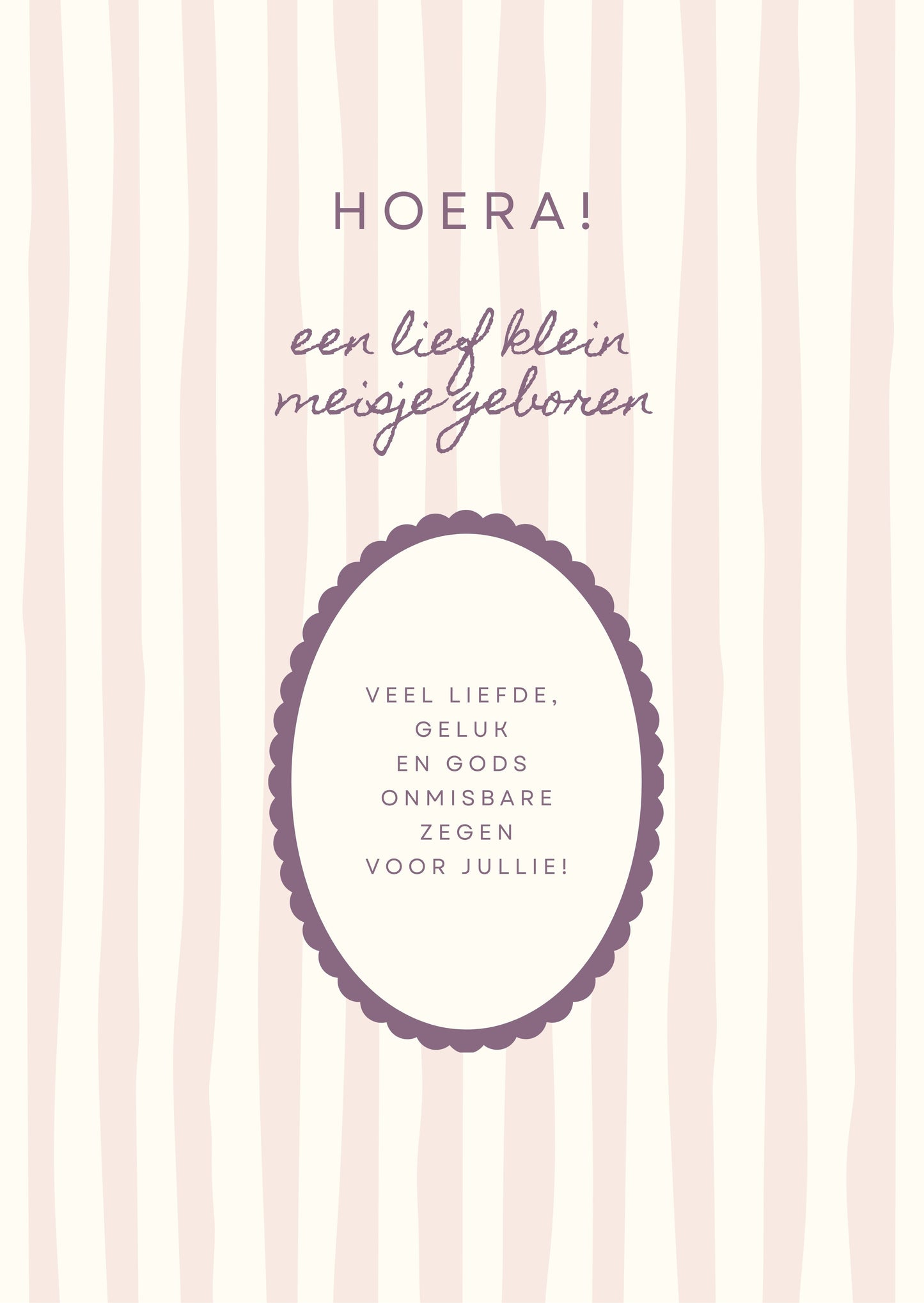 Wenskaart - een lief meisje