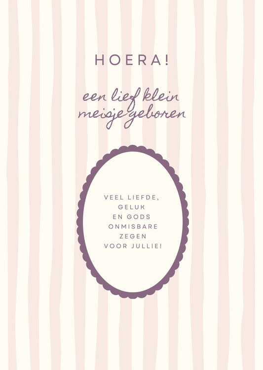 Wenskaart - een lief meisje