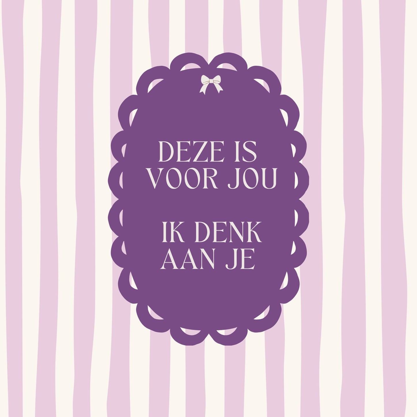Mini kaartje ik denk aan je