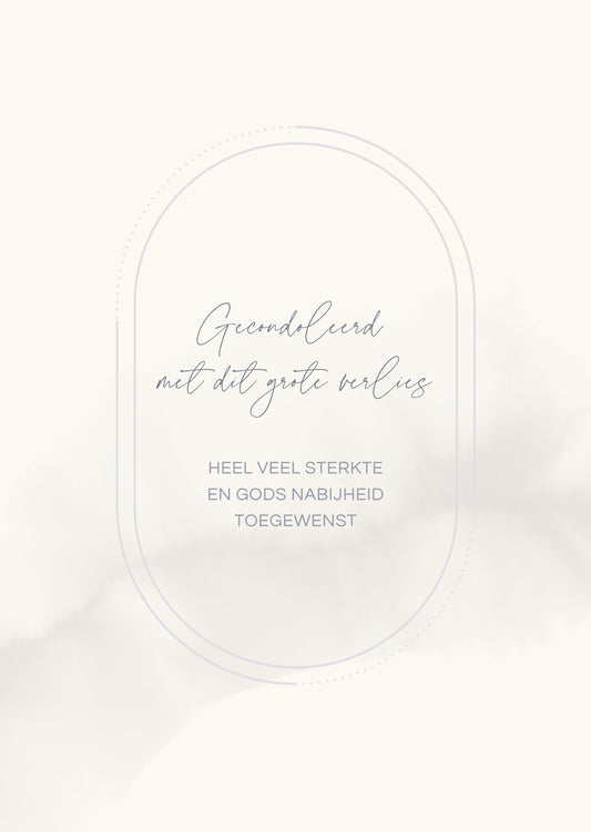 Wenskaart - gecondoleerd