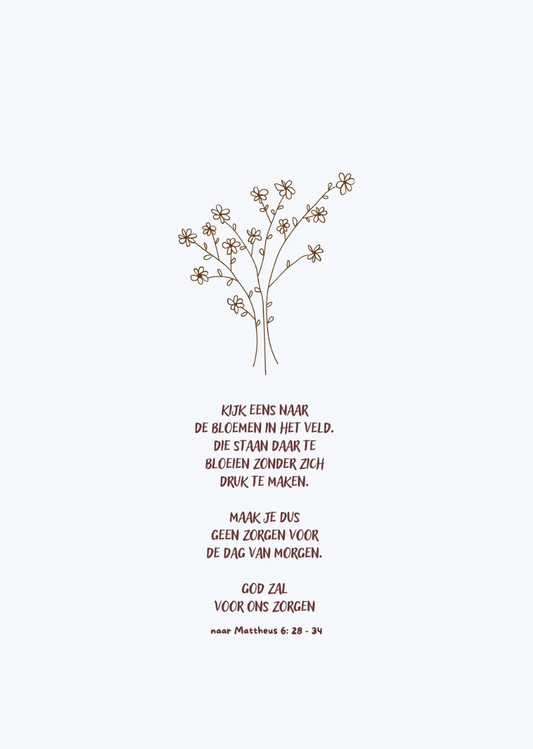 Wenskaart - Kijk eens naar de bloemen